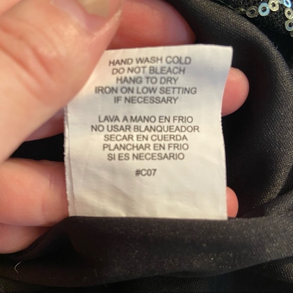 🛍3/$30 As U Wish black sequinned dress in size medium - Picture 7 of 10